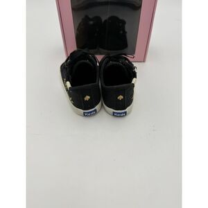 Keds X Kate Spade Sneaker Girl 4M Kickstart Glitter Black Gold Shoes Toddler